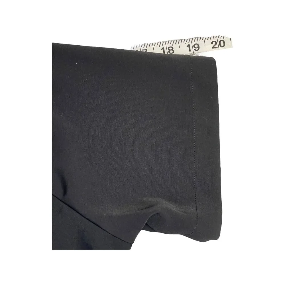 Notations Blouse Top Womens Large Black 100% Polyester Short Sleeve Keyhole Back - Picture 6 of 7
